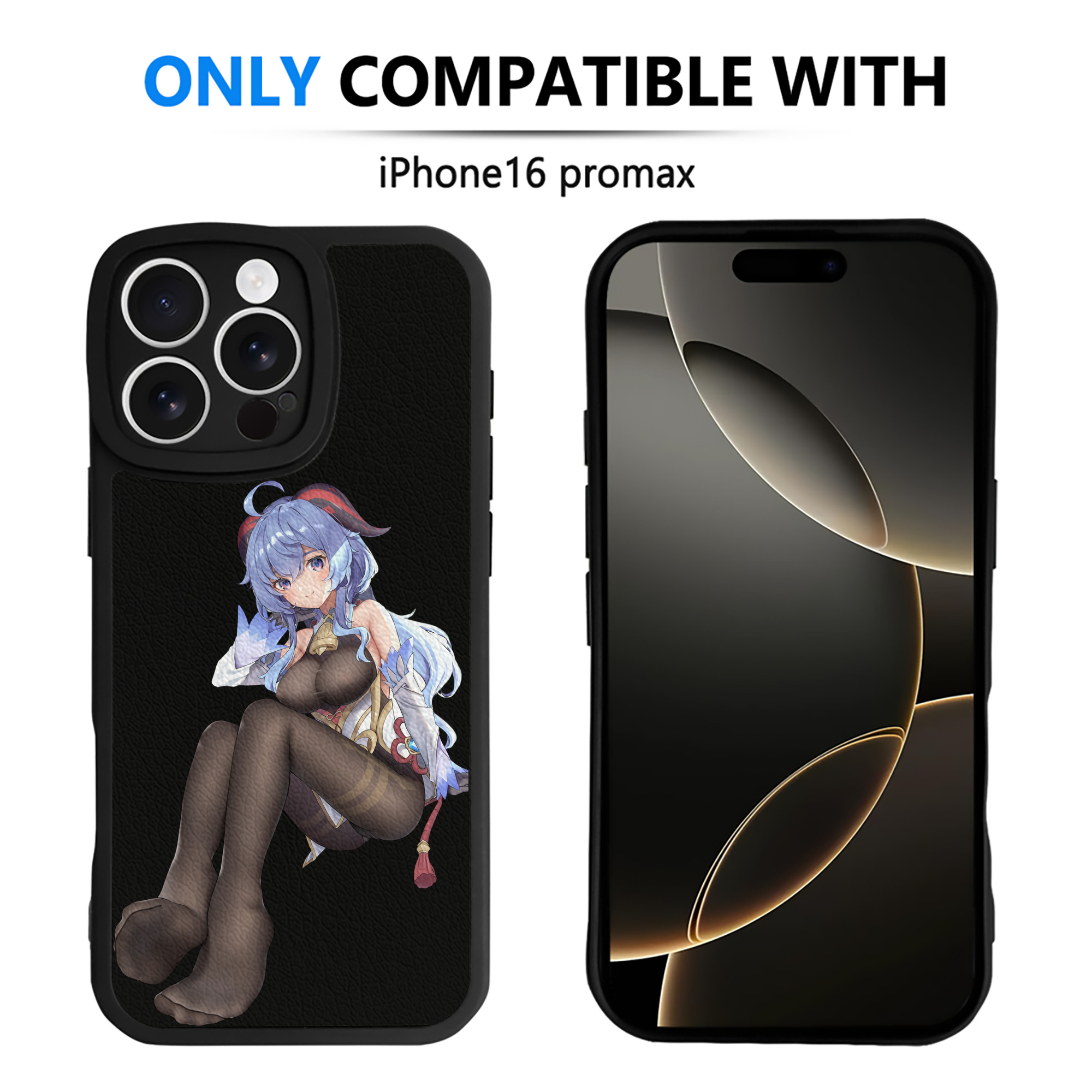 げんし神 甘雨 かんう genshin Ganyu 【iPhone 16シリーズ対応】シリコンスマホケース（レザー調） 材質：シリコン
